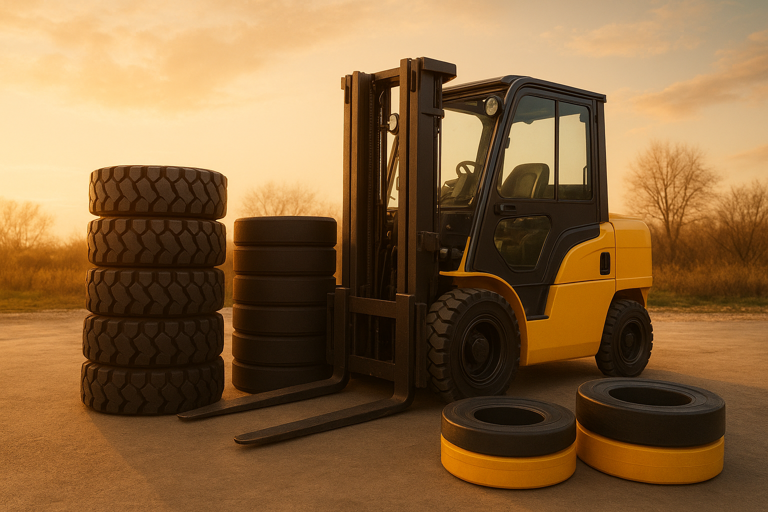 انواع تایر های لیفتراک - کاربرد و مزایای انواع تایر های لیفتراک